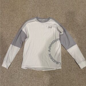 Under Armour Gray and White HeatGear Shirt